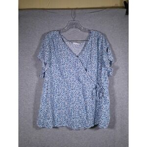 Lush Top Womens 3X Faux Wrap Seems To Run Small
